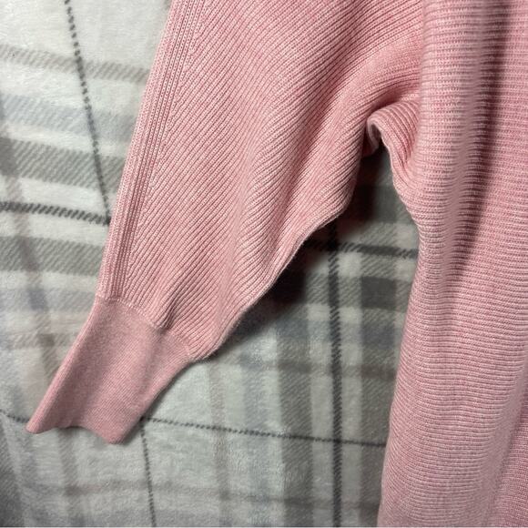 Tommy bahama women sweater L knit pink long sleeve balletcore preppy classic - Picture 4 of 7